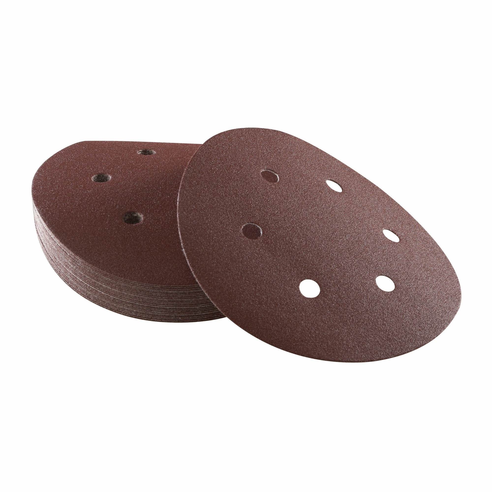 Bosch 80 Grit Hook-And-Loop Sanding Discs — 6in., 6 Hole, 5 Pcs, Model# SR6R080